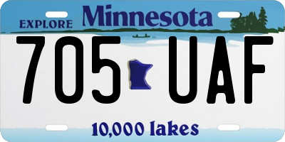 MN license plate 705UAF