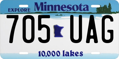 MN license plate 705UAG