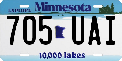 MN license plate 705UAI