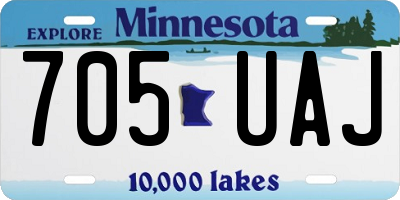 MN license plate 705UAJ