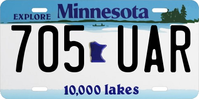 MN license plate 705UAR