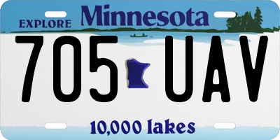 MN license plate 705UAV