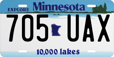 MN license plate 705UAX