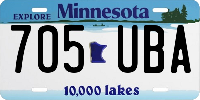MN license plate 705UBA