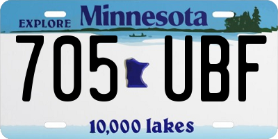 MN license plate 705UBF
