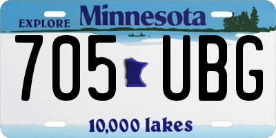 MN license plate 705UBG