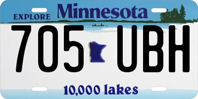 MN license plate 705UBH