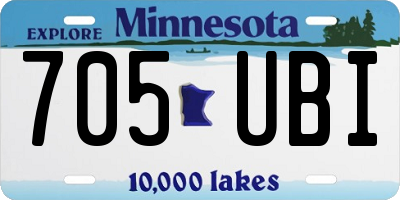 MN license plate 705UBI