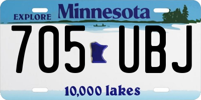 MN license plate 705UBJ