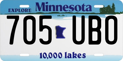 MN license plate 705UBO