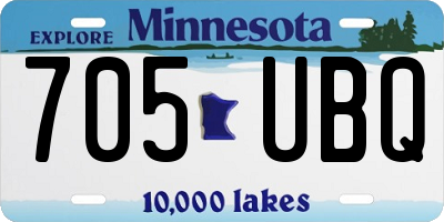 MN license plate 705UBQ