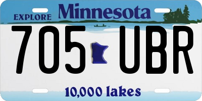 MN license plate 705UBR