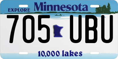 MN license plate 705UBU