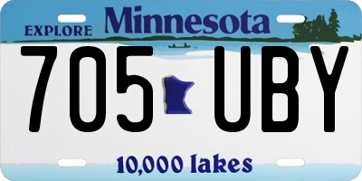 MN license plate 705UBY