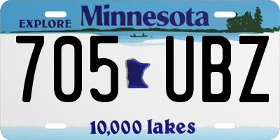 MN license plate 705UBZ