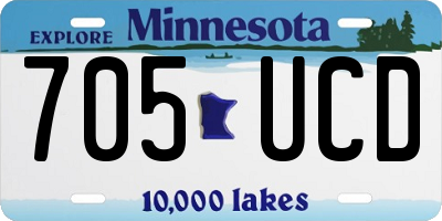 MN license plate 705UCD