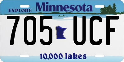 MN license plate 705UCF