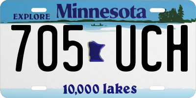 MN license plate 705UCH