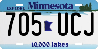 MN license plate 705UCJ