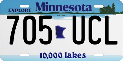 MN license plate 705UCL