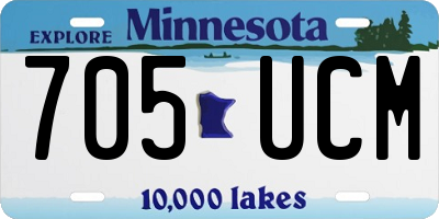 MN license plate 705UCM