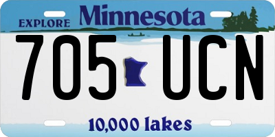 MN license plate 705UCN