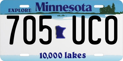 MN license plate 705UCO