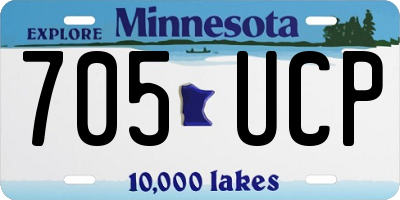 MN license plate 705UCP
