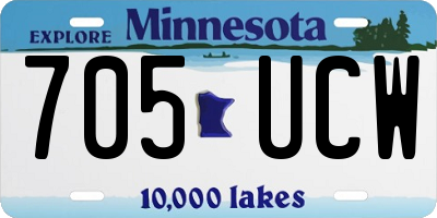 MN license plate 705UCW