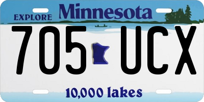 MN license plate 705UCX