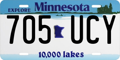 MN license plate 705UCY