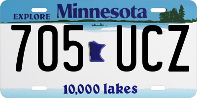 MN license plate 705UCZ