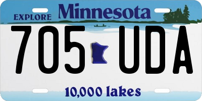MN license plate 705UDA