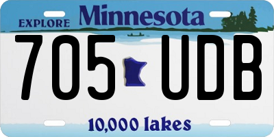 MN license plate 705UDB