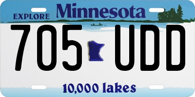 MN license plate 705UDD