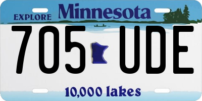 MN license plate 705UDE