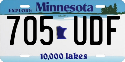 MN license plate 705UDF