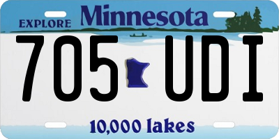 MN license plate 705UDI