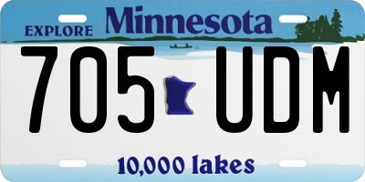 MN license plate 705UDM