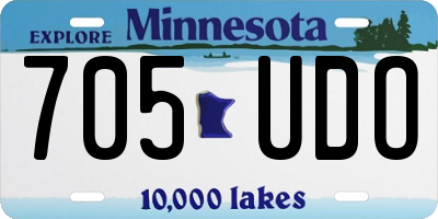 MN license plate 705UDO