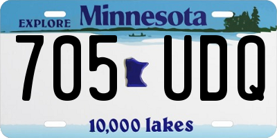 MN license plate 705UDQ