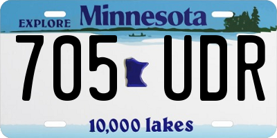 MN license plate 705UDR