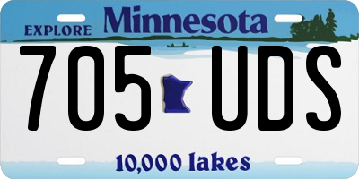MN license plate 705UDS
