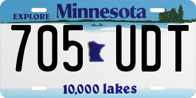 MN license plate 705UDT