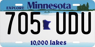 MN license plate 705UDU