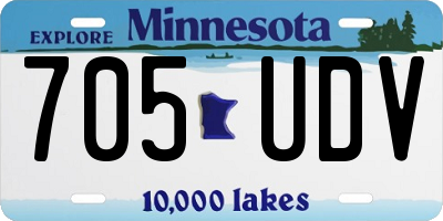 MN license plate 705UDV