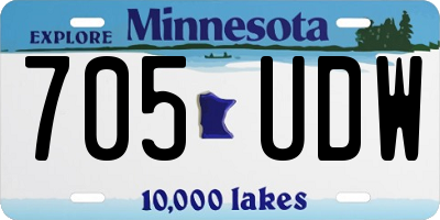 MN license plate 705UDW