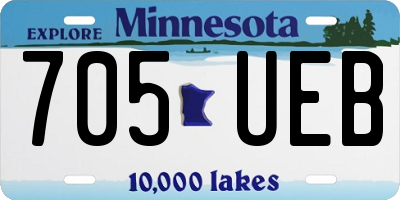 MN license plate 705UEB