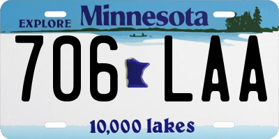 MN license plate 706LAA