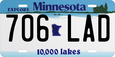 MN license plate 706LAD